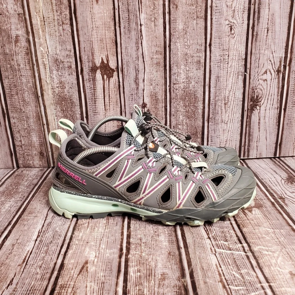 Merrell Women's Choprock Hiking Trail Sandal Running Shoes M Blue Smoke Size 7.5 - Picture 3 of 14